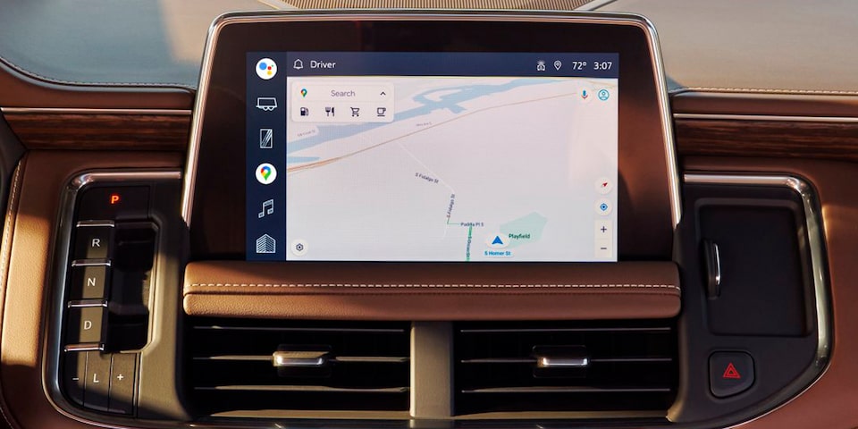 Google Built-in Navigation of the 2024 Chevrolet Suburban.