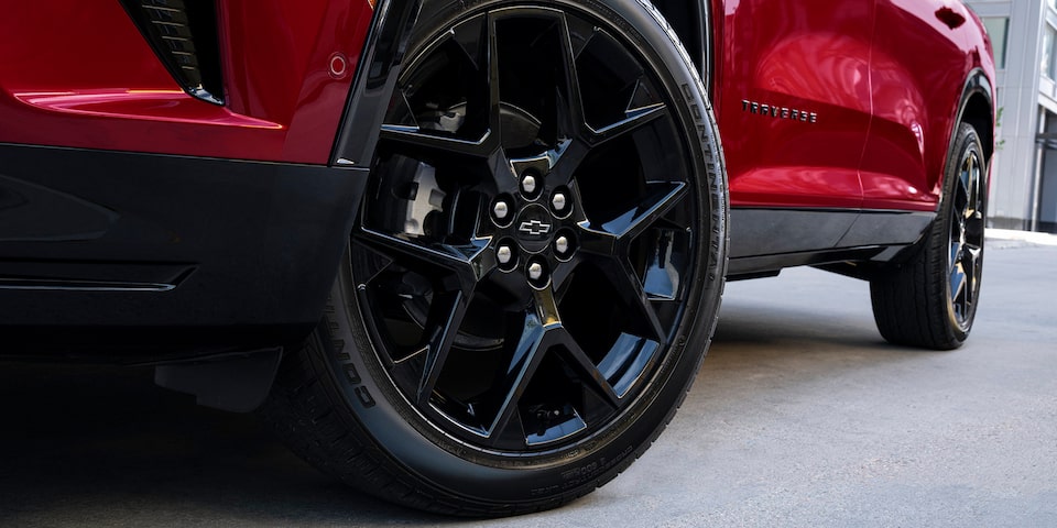 2024 Chevrolet Traverse close-up view of the wheel rims.