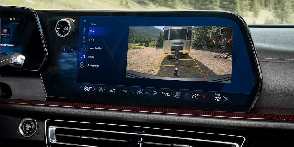 Close-up view of the 2024 Chevrolet Traverse Rear Backup Camera Display.