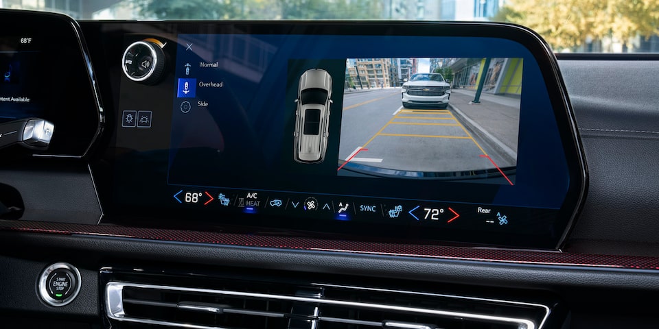 Close-up view of the 2024 Chevrolet Traverse Camera Display.