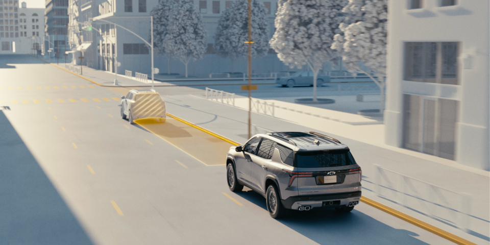 Video demonstration of the 2024 Chevrolet Traverse Automatic Safety Braking.