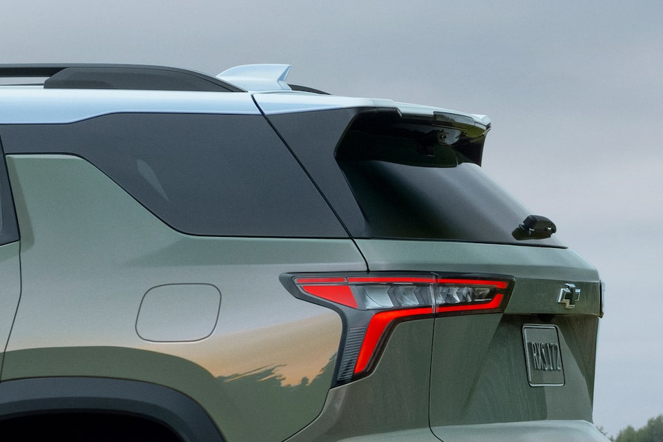 Close up view of the back side of the 2025 Chevrolet Equinox compact SUV.