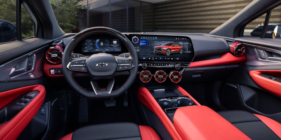 Interiors of the Chevrolet Blazer EV.