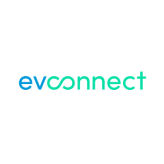 Logo of EV Connect - a public charging network partner.