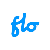 Logo of Flo - a public charging network partner.