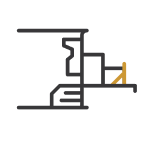 Multiflex Primary Gate Load Stop icon of the 2025 Chevrolet Silverado LD Work Truck.