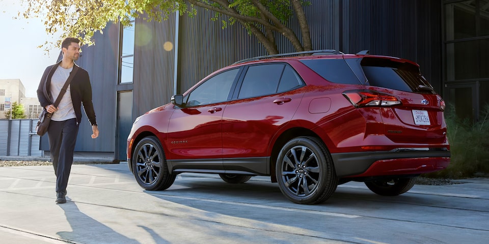 A 2024 Chevrolet Equinox RS owner parks next to the office and goes off to work.