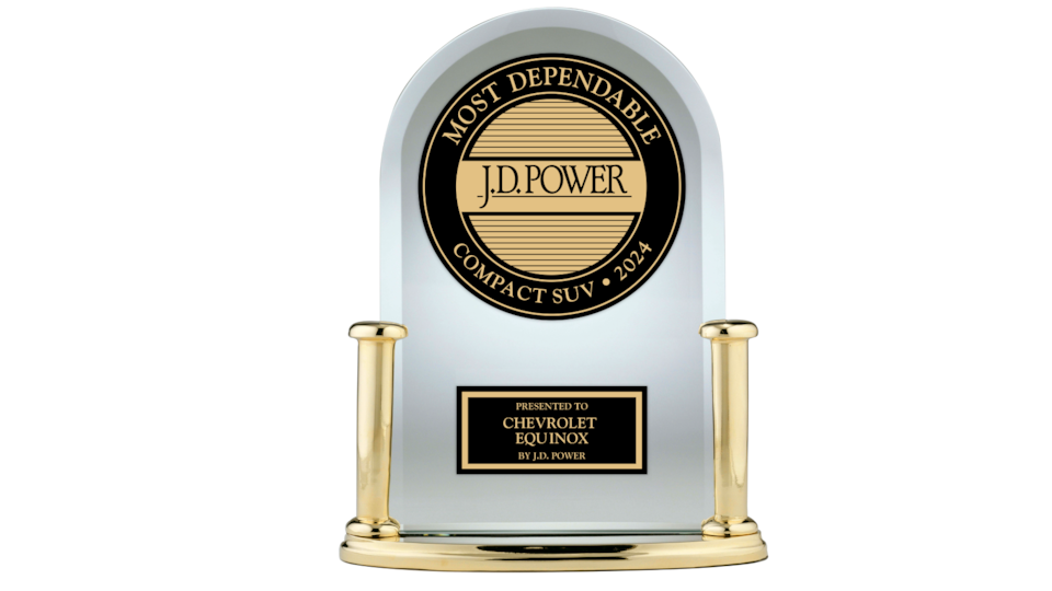 J.D. Power Award addressed to the Chevrolet Equinox.