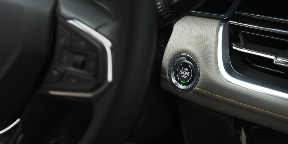 Engine start button of the 2025 Chevrolet Trailblazer.