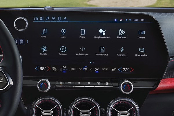 17.7-inch Diagonal Display Screen inside the 2024 Blazer EV.