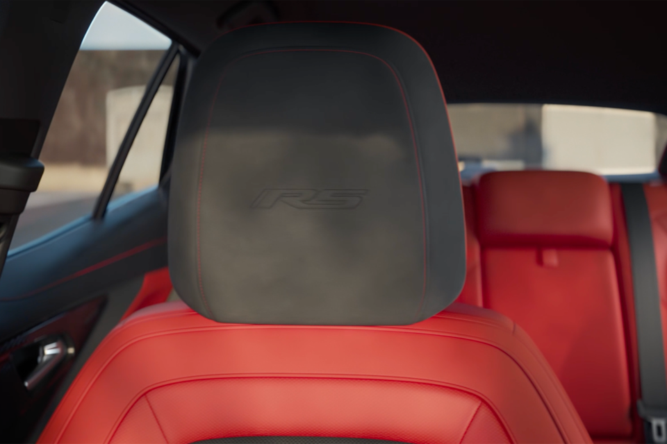 Interior view of the passenger headrest in a 2025 Chevrolet Blazer EV.