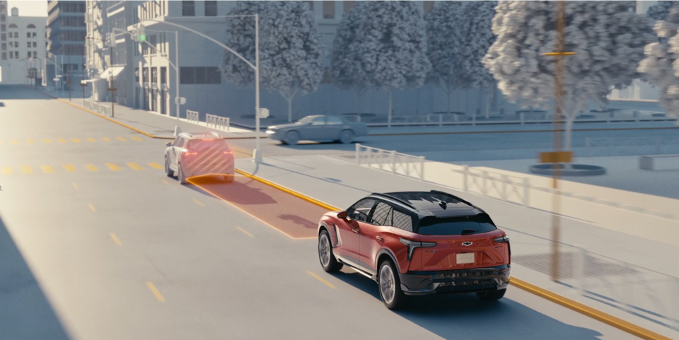 Front Auto Braking of the 2025 Chevrolet Blazer EV.