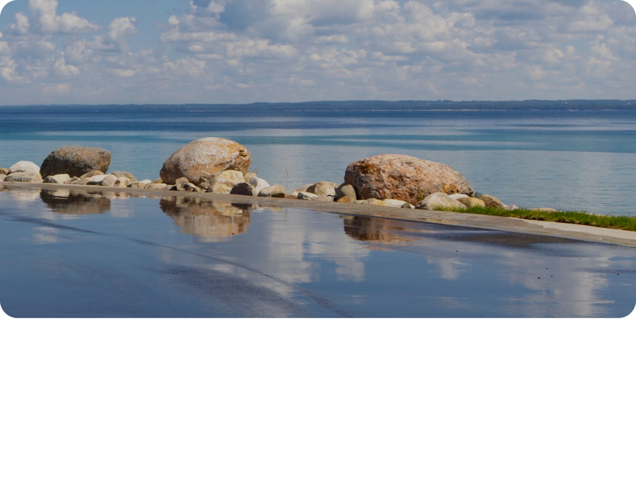 Beautiful sea shoreline background used for the 2025 Chevrolet Equinox EV.