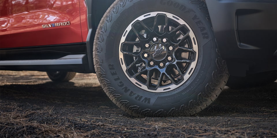 2025 Chevrolet Silverado EV Trailboss Close Up of Tire