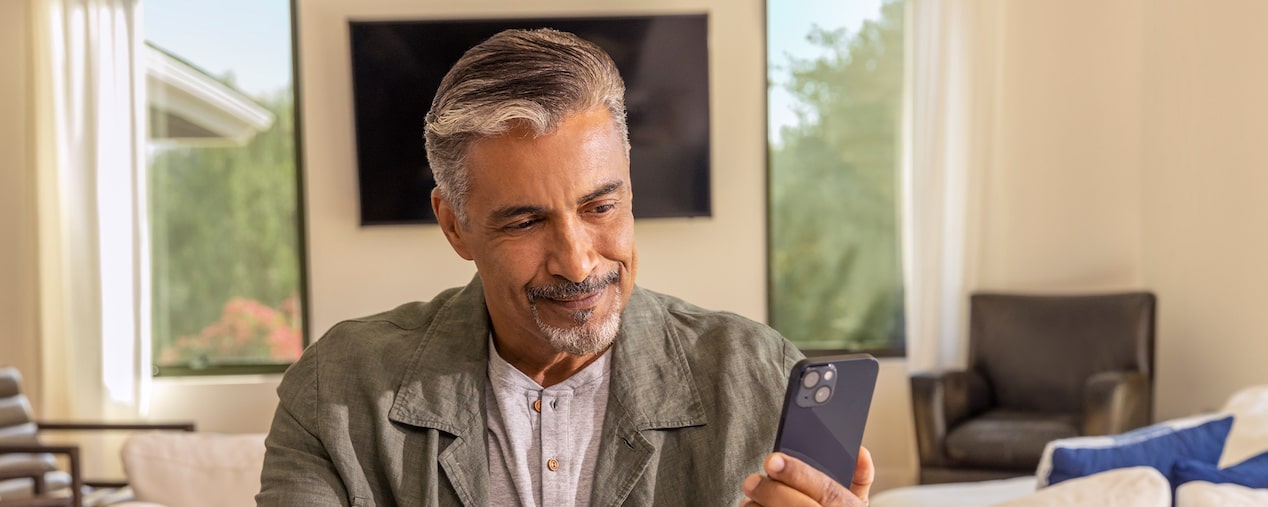 A person using his MyChevrolet app.