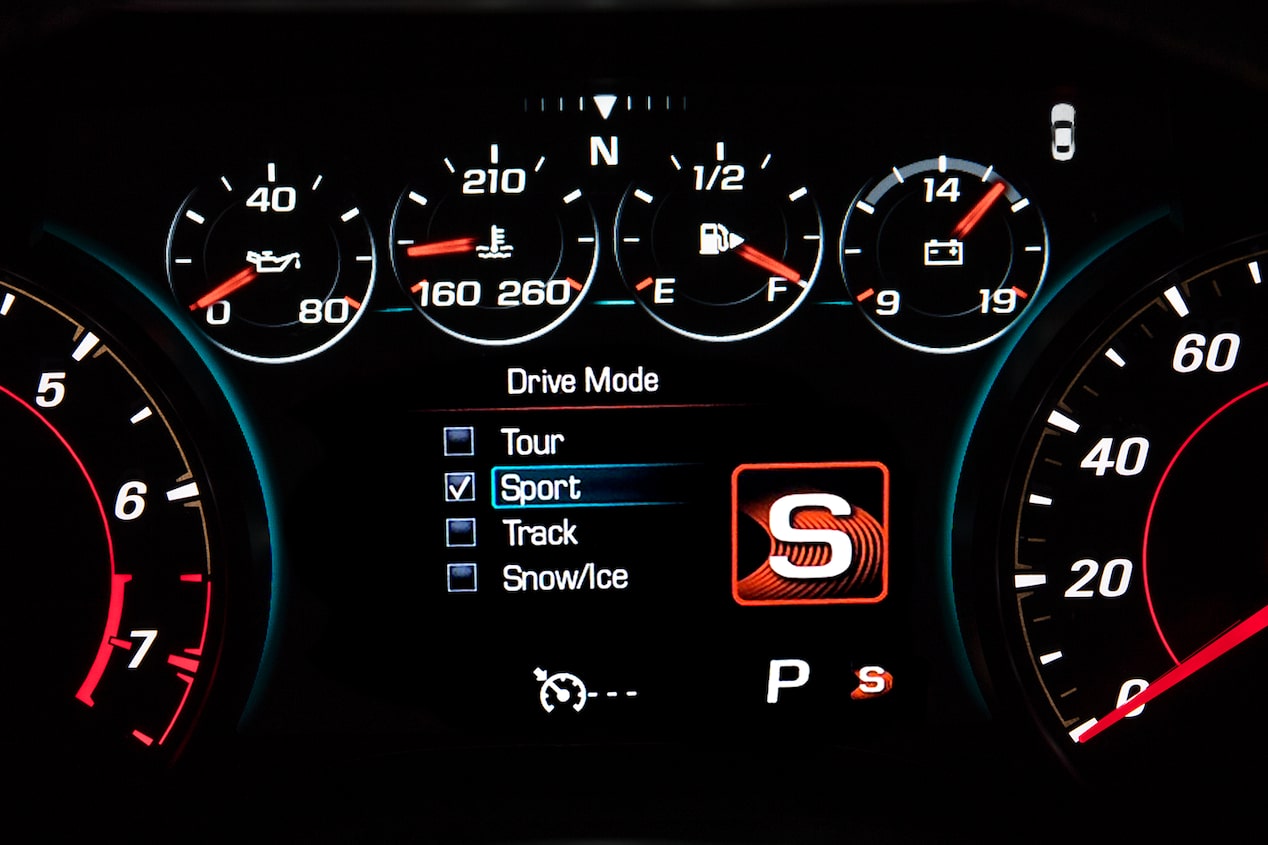 Driver Mode Selector inside the 2024 Chevrolet Camaro.