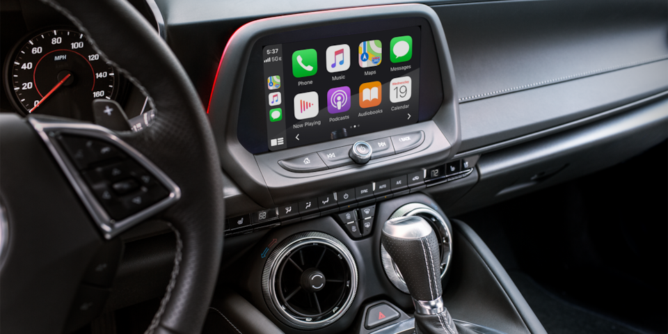 Apple Carplay Feature within the infotainment system inside the 2024 Chevrolet Camaro.