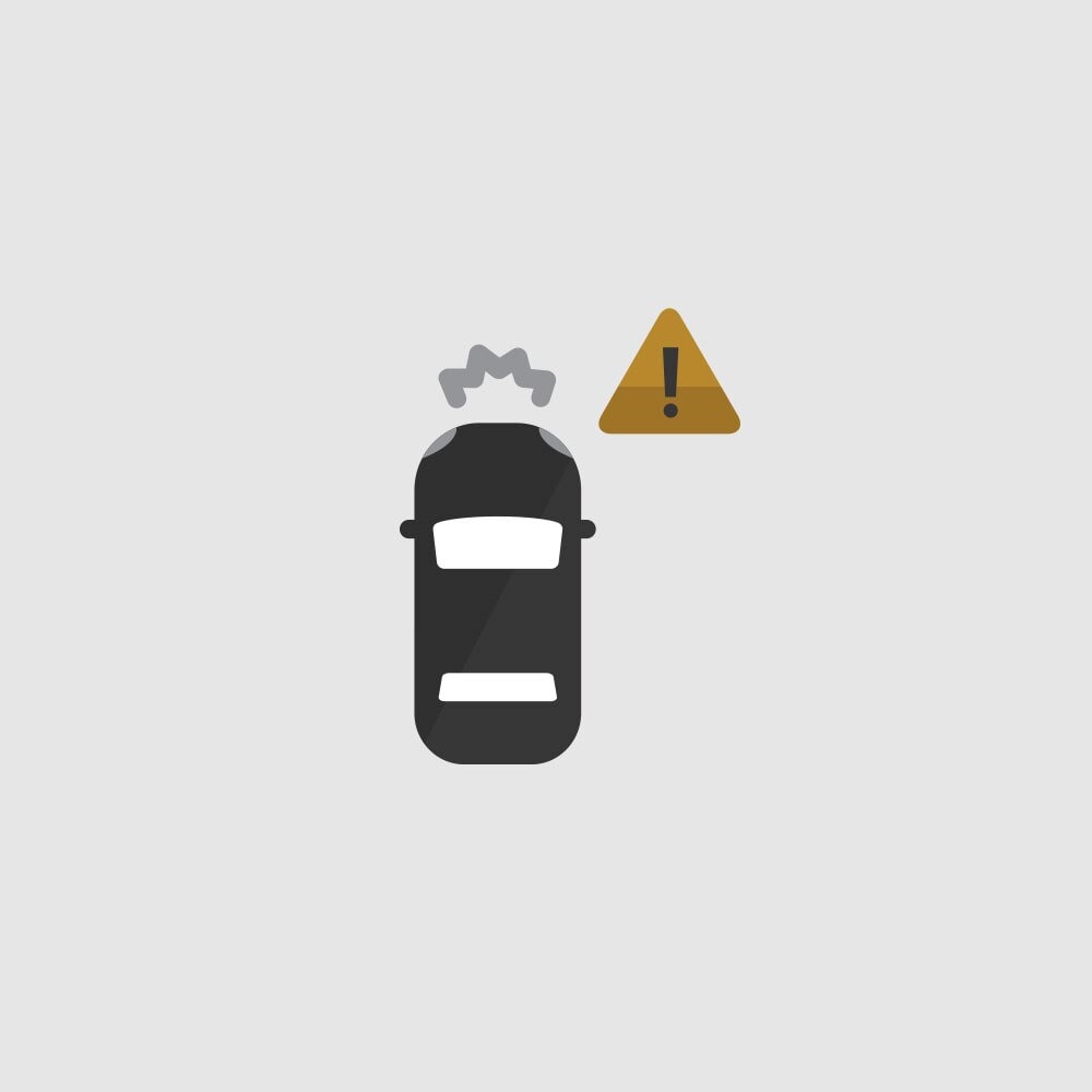 Forward collision alert icon.