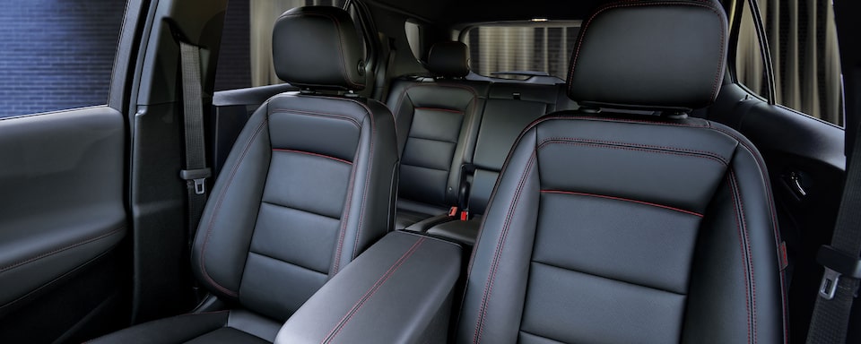 The 2021 Chevrolet Equinox RS Small SUV Leather Interior Seats.