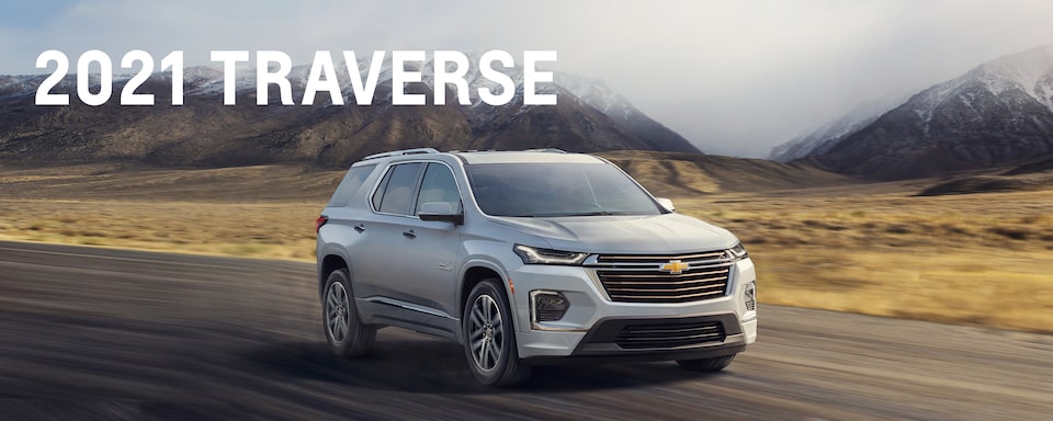 The new 2021 Traverse mid-size SUV.