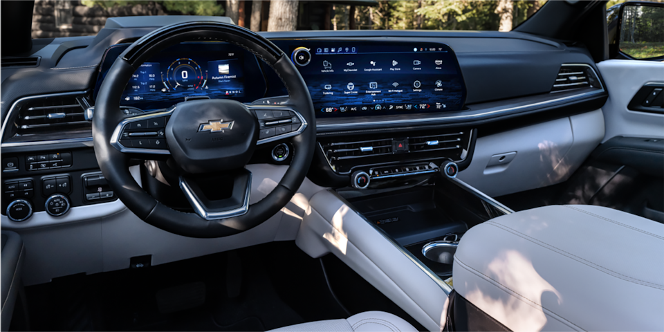 Front interior overview of the New 2025 Chevrolet Suburban.