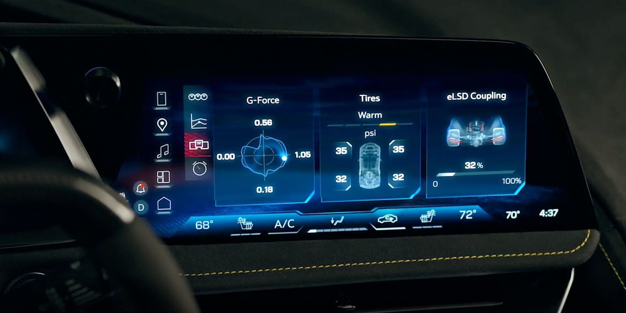 Infotainment system of the 2026 Corvette ZR1X.